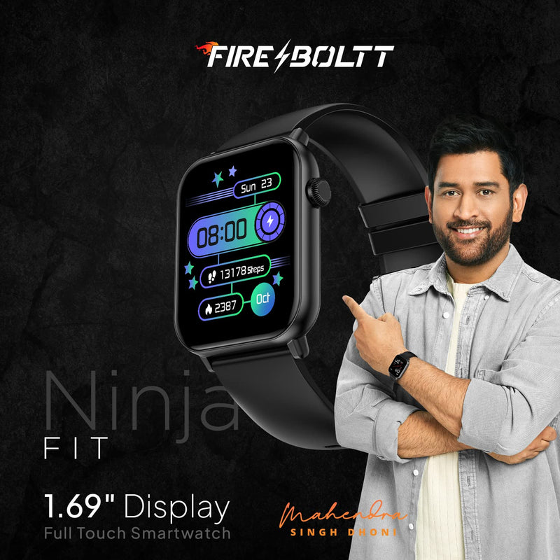 Fire-Boltt Ninja Fit Smartwatch Full Touch 1.69 & 120+ Sports Modes