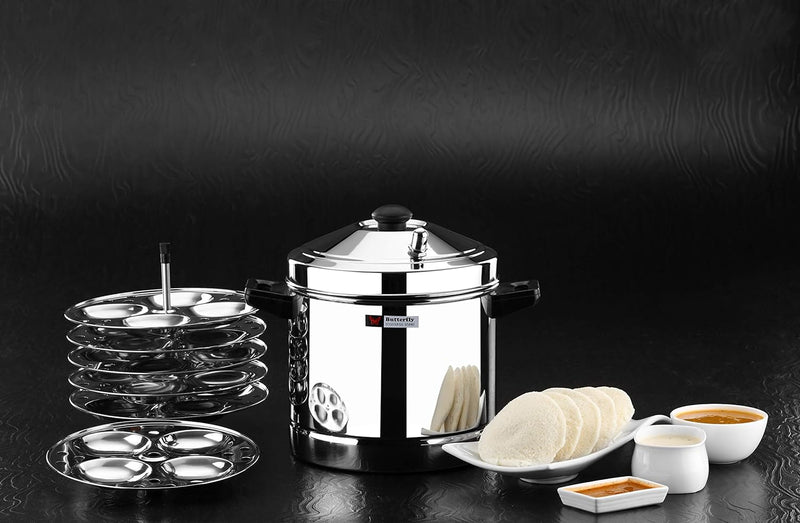 Butterfly Stainless Steel Idli Cooker, Idly Maker with 6 Plates