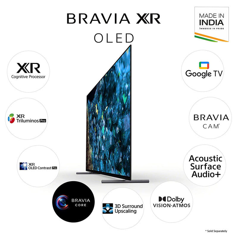 Sony Bravia 164 cm (65 inches) XR Series 4K Ultra HD Smart OLED Google TV XR-65A80L (Black)