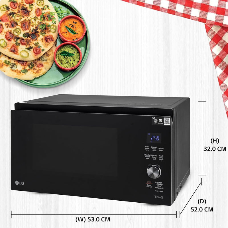 LG 32 L Wi-Fi Enabled Charcoal Convection Microwave Oven (MJEN326SFW, Black) - 2023 Model