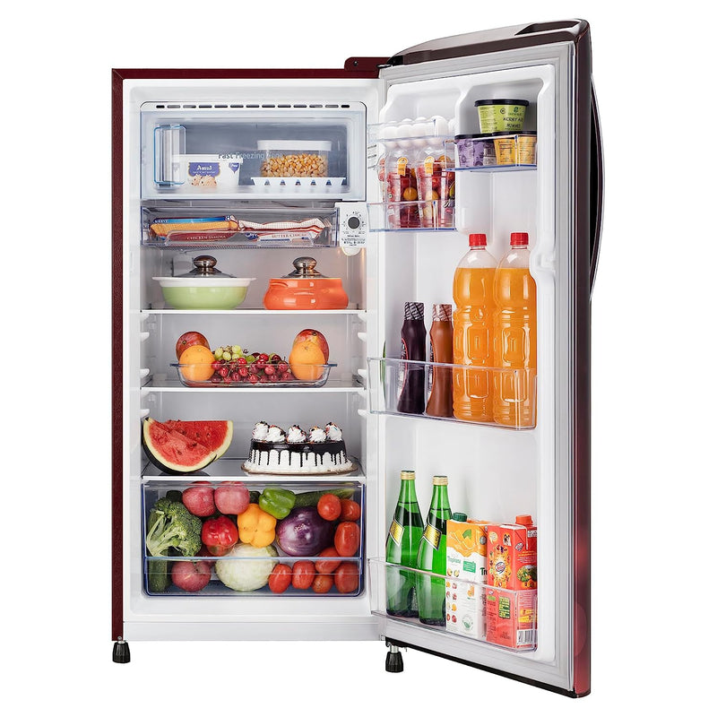 LG 201 L 3 Star Direct-Cool Single Door Refrigerator (GL-B211HSCD, (Scarlet Charm)