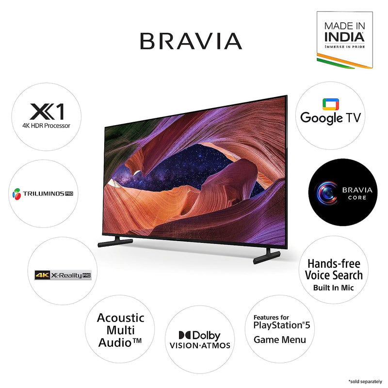 Sony Bravia 164 cm (65 inches) 4K Ultra HD Smart LED Google TV KD-65X82L (Black)