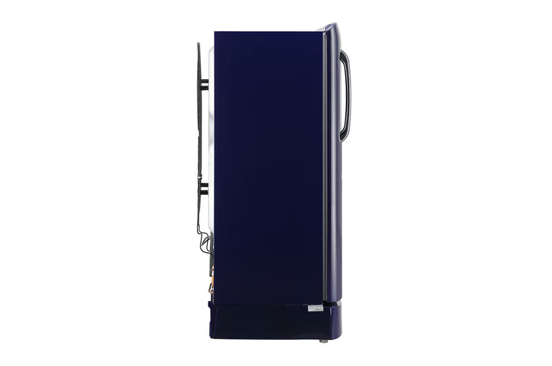 LG 205 L Direct Cool Single Door 4 Star Refrigerator with Base Drawer with Smart Inverter Compressor, Humidity Controller & Moist 'N' Fresh  (Blue Euphoria, GL-D221ABEY)