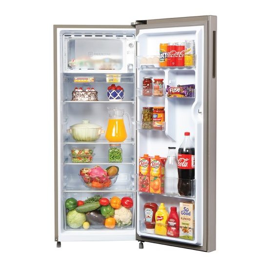 Haier 215 L 3 Star Single Door Refrigerator (HRD-2353BIS-P, Inox Steel)