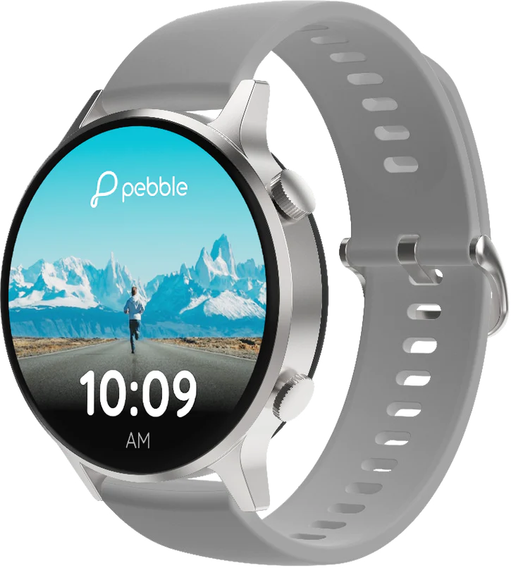 Pebble Vast 1.43" ( 3.63 cm) Amoled, Always On Display, Bright HD Display, One Time BT Connect, BT Calling, Health Suite, Multi Sports Modes