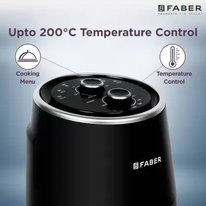 FABER FAF 2.0BK 1300W Power Cord Storage, Detachable Non-Stick Frying Basket, 93% Lesser Oil, Air Fryer  (2.5 L)
