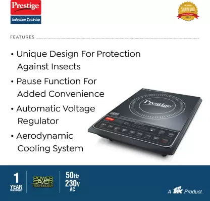 Prestige PIC 16.0 plus Induction Cooktop  (Black, Push Button)