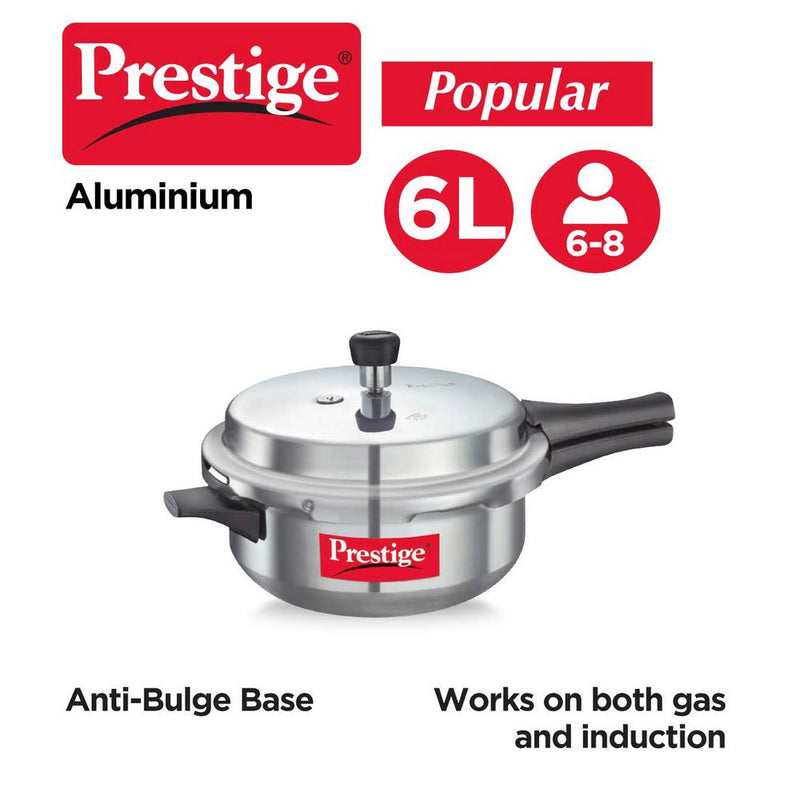 Prestige Popular Senior Deep Pressure Pan, 6 L ( 10035 , Silver )