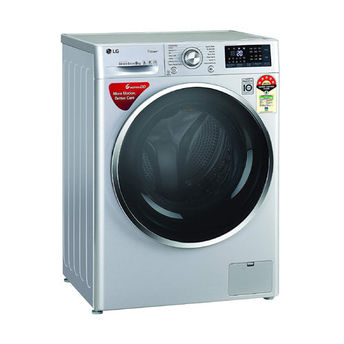 LG 8 kg 5 Star Inverter Wi-Fi Fully-Automatic Front Loading Washing Machine (FHT1408ZWP, Luxury Silver, Steam)