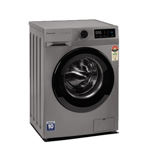 Fully Automatic Front Loading Panasonic NA-148MB3L01 Washing Machine, Grey - James & Co