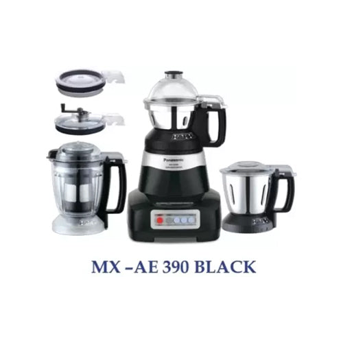 Panasonic MX-AE 390 -750 Watts Mixer Grinder (3 Jars, Black)