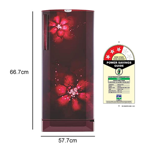 Godrej 210 L 3 Star Single Door Refrigerator - RD EDGEPRO 225C 33 TAF ZN WN ( 52141501SD01926 )
