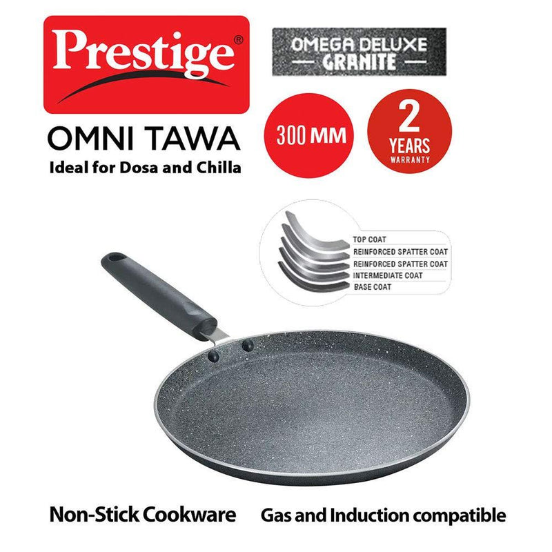 Prestige Omega Deluxe Granite Omni Tawa TAWA 300 mm ( 36303 , Black )
