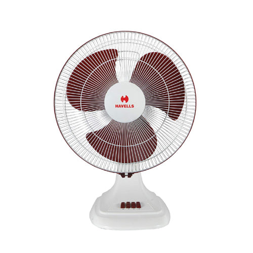 Havells Accelero High Speed 2000RPM 400 Mm 3 Blade Table Fan  (Red, White)