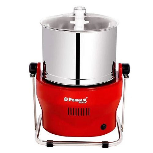 Ponmani Power Plus Table Top Wet Grinder (PNMWG-PWR+-TLTNG-3L, 225W, Red)