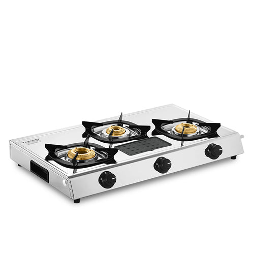 Butterfly Matchless 3 Burner Stainless Steel Manual Gas Stove - BTFGS-MTCLS3B
