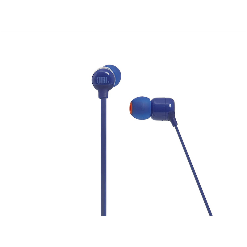 JBL T110 in-Ear Headphones with Pure Bass, Microphone and Remote - Blue
