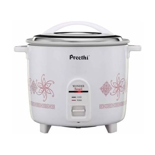 Preethi RC-321 2.2-Litre Double Pan Electric Rice Cooker  (2.2 L, White & Red)