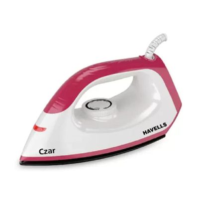 HAVELLS IRON BOX – DRY IRON CZAR RUBY & WHITE 1000 W