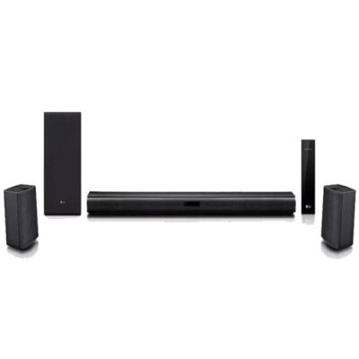 LG Sound Bar Snc4R, 4.1 Ch, 420W Soundbar with Wireless Subwoofer, Wireless Rear Speaker, Black