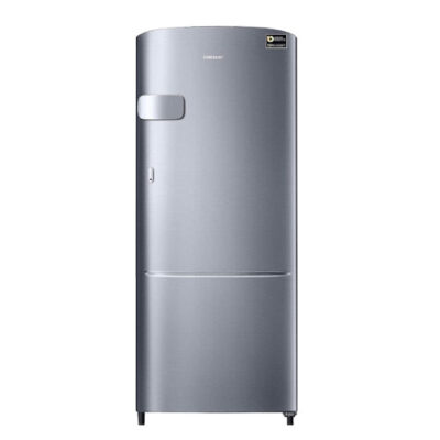 Samsung 183 L, 3 Star, Digital Inverter, Direct-Cool Single Door Refrigerator (RR20C1Y23S8/HL, Silver, Elegant Inox, 2023 Model)