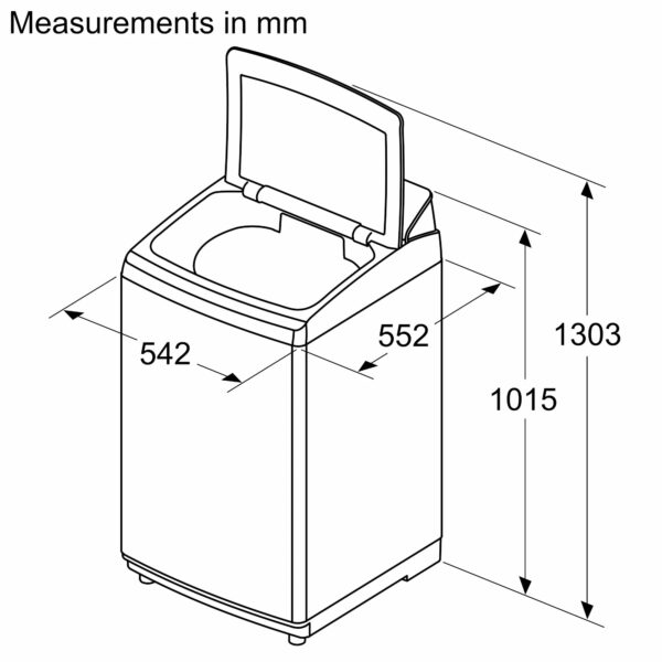 Bosch 8.0 Kg 680 rpm Fully Automatic Top Load Washing Machine Series 2, ( WOE802D7IN ) - Image 6