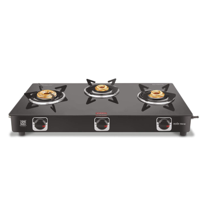 Vidiem Edge Shine Glass 3 Burner Gas Stove