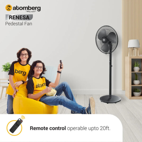 Atomberg Renesa Pedestal fan 400mm BLDC motor Energy Saving with Remote Control - Image 2