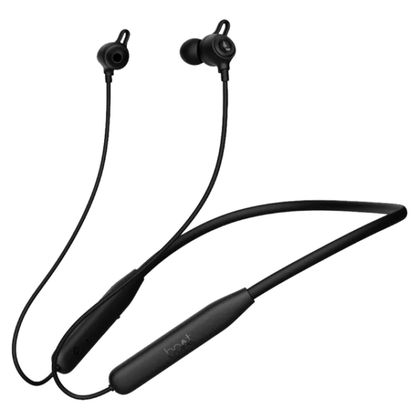 boAt Rockerz 109 Neckband with Environmental Noise Cancellation (IPX5 Water Resistant, ASAP Charge, Active Black) - Image 3