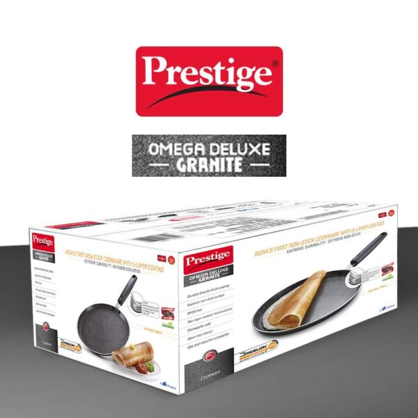 Prestige Omega Deluxe Granite Omni Tawa, Black,250mm ( 36301 , Black ) - Image 5