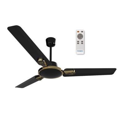 CROMPTON CEILING FAN – ENERGION STYLUS – GLOSS BLACK – 1200MM