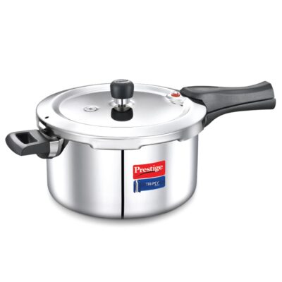 Prestige Svachh Triply 5 Litre, Silver Outer Lid Pressure Cooker (Aluminium)