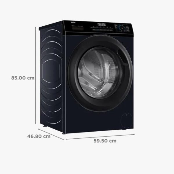 Haier 7 kg 5 Star Inverter Fully Automatic Front Load Washing Machine (HW70-IM12929BKU1, Anti Bacterial Technology, Black) - Image 3