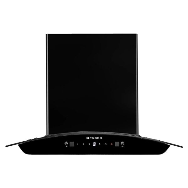 FABER 60 Centimeter SUNNY IN HC SC FL LG 60cm 1200m3/Hr Ducted With Touch & Gesture Control Auto Clean Wall Mounted Chimney (Black)