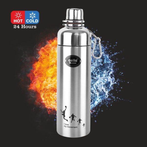 Cello Sleek Stainless Steel Bottle (Multicolor) - Image 4