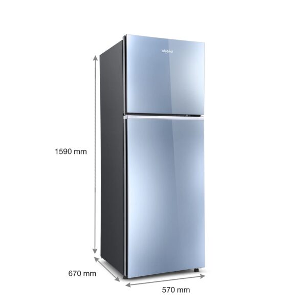 Whirlpool 265 L 2 Star Frost-Free Double Door Refrigerator (NEOFRESH GD PRM 278 2S, Crystal Mirror, Glass Door - Image 4