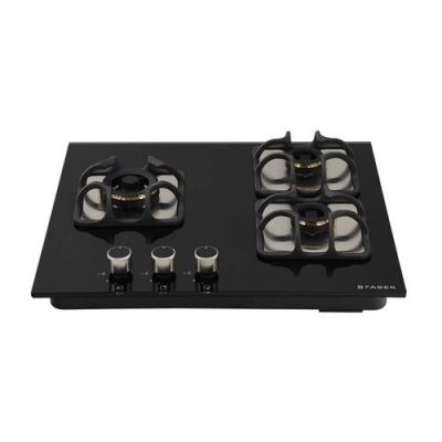 FABER IMPERIA 603 BRB CI BK Glass Automatic Hob  (3 Burners)