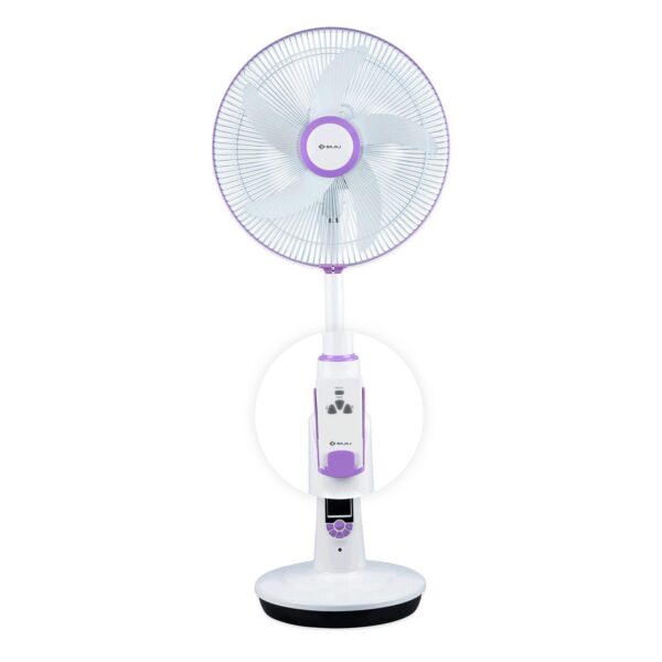 Bajaj Nuvo 400 mm Plum Purple Table Cum Pedestal Fan with BLDC Motor and Remote Control Operation, Regular