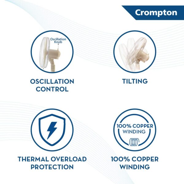 CROMPTON TABLE FAN - HS TORPEDO - 400MM - Image 3