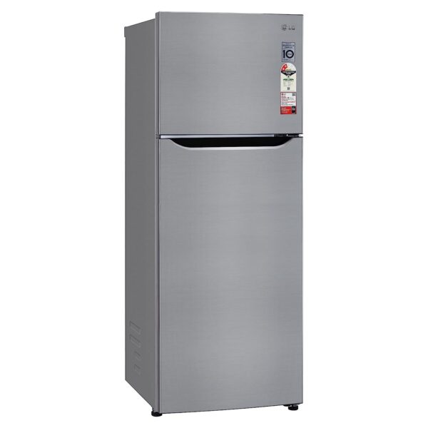 LG 288 L 2 Star Smart Inverter Frost-Free Double Door Refrigerator (GL-S322SPZY, Shiny Steel, Convertible) - Image 3