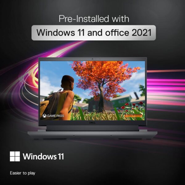 Dell Gaming G15-5530 Laptop, Intel Core i5-13450HX/ 8GB/ 512GB SSD/NVIDIA RTX 3050 (6GB GDDR6)/ 15.6" (39.62Cms) FHD 120Hz 250 nits/Win 11 + MSO'21 (GN553064GRM002ORB1, Dark Shadow Gray) - Image 10
