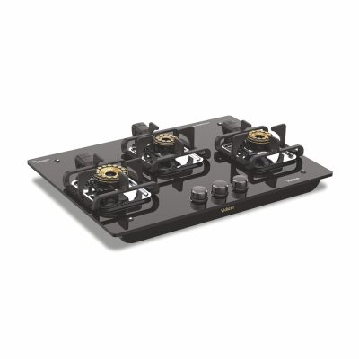 Vidiem Vogue V1-3Burner Gas Cooktop/Hob | World’s First Fully Removable Burner Assembly