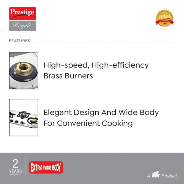 Prestige Gas Stove Duplex 3L Dgs - Image 5