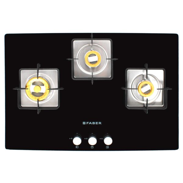 Faber 75 cm Hob, 3 Burner, Auto Ignition (HOB HTG 753 CRS BR CI) Black - Image 2