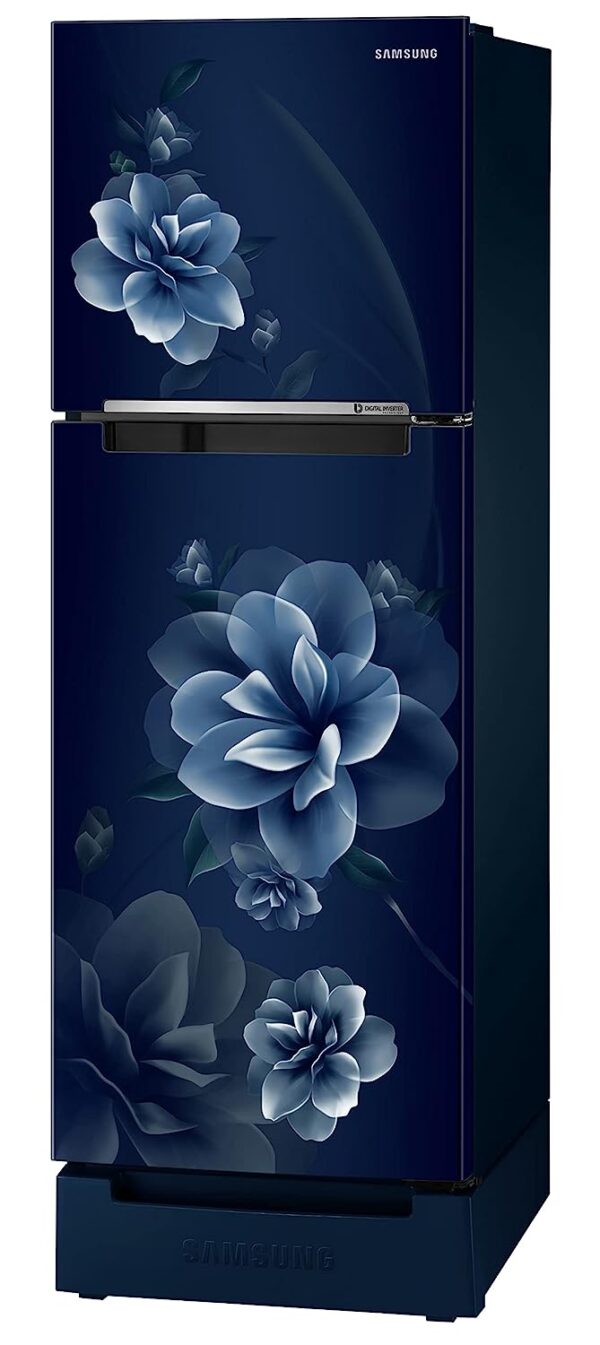 Samsung 236L 2 Star Inverter Frost-Free Double Door Refrigerator (Camellia Blue) - Image 3