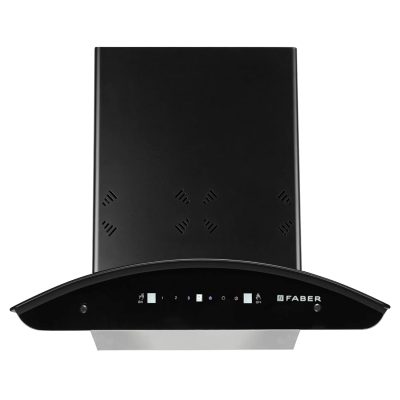 FABER Hood Ellora 3D IN HC SC FL BK 60 Wall Mounted Chimney ( Black )