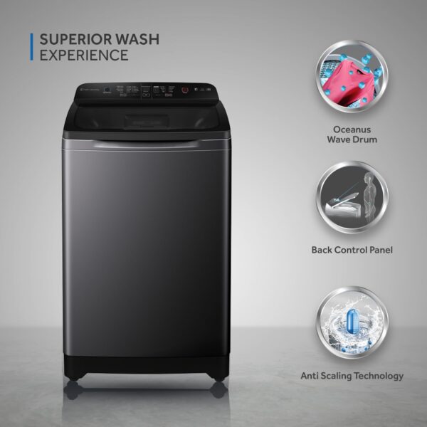 Haier 9 Kg 5 star Fully Automatic Top Loading Washing Machine? HSW90-678ES8, Dark Jade Silver - Image 2