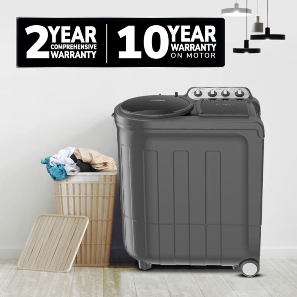 Whirlpool 7.5 Kg 5 Star Turbo Dry Semi-Automatic Top Loading Washing Machine ( ACE 7.5 TRB DRY MAX Grey Dazzle, 5 YR, 10 MIN Quick Drying) - Image 8