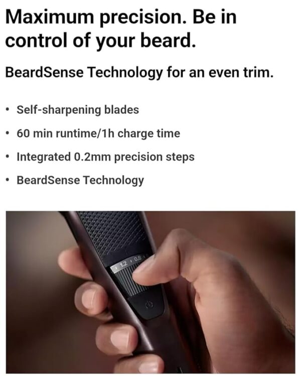 PHILIPS 3415/15 3000 Series Beard Trimmer, Battery Powered - Image 3