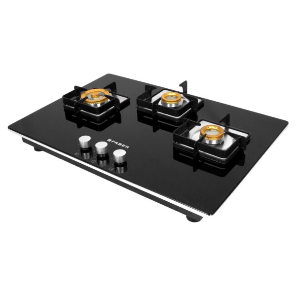 Faber 75 cm Hob, 3 Burner, Auto Ignition (HOB HTG 753 CRS BR CI) Black - Image 4